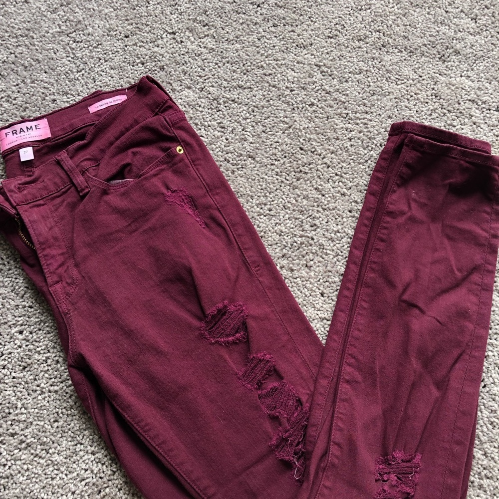 Frame Le Color Rip Skinny Jeans - Picture 5 of 5